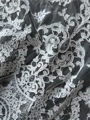 Ivory Corded Chantilly Lace - Raleigh