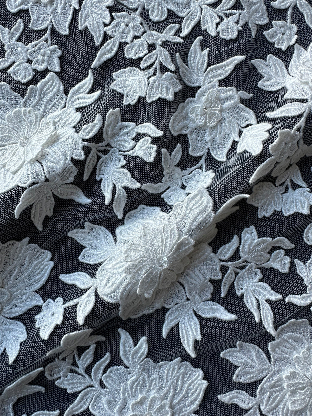 Dentelle brodée ivoire - Fonda