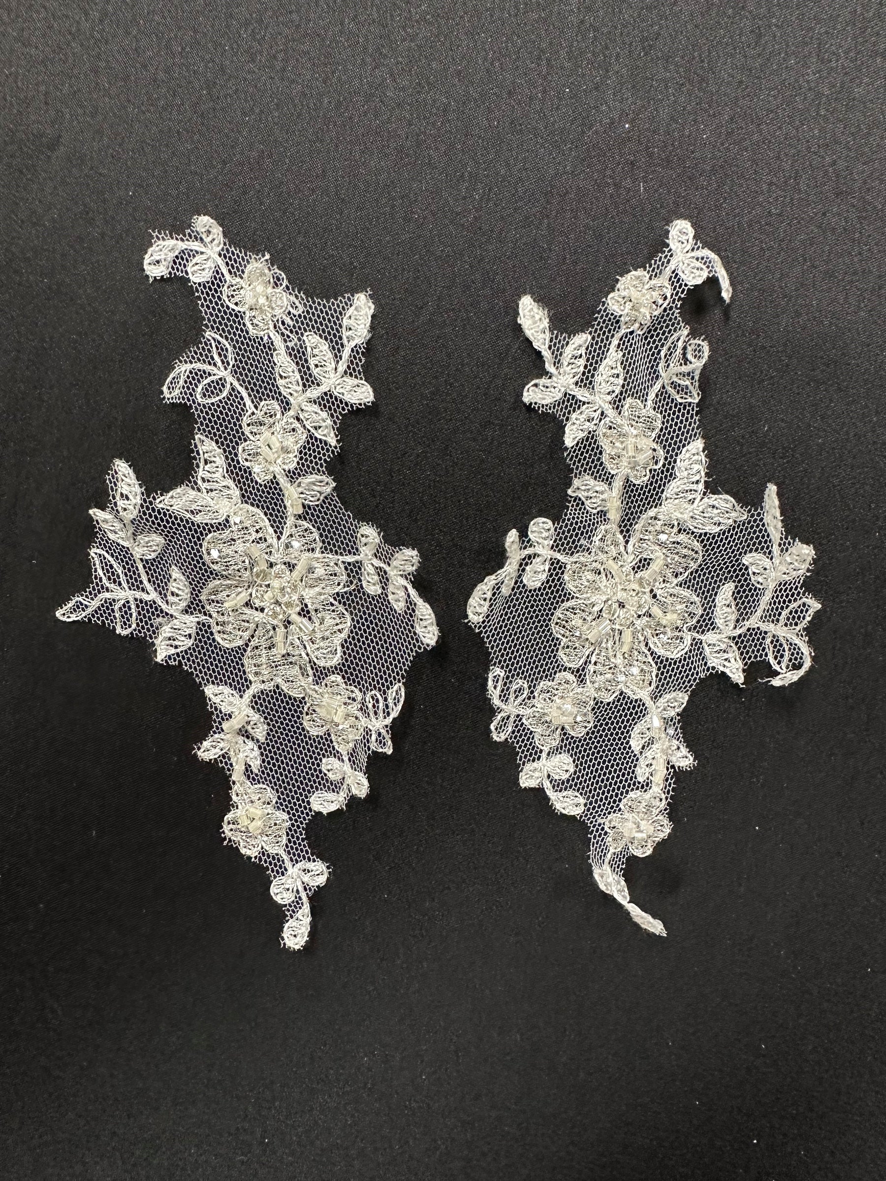 Appliques en dentelle perlée ivoire - Noisy