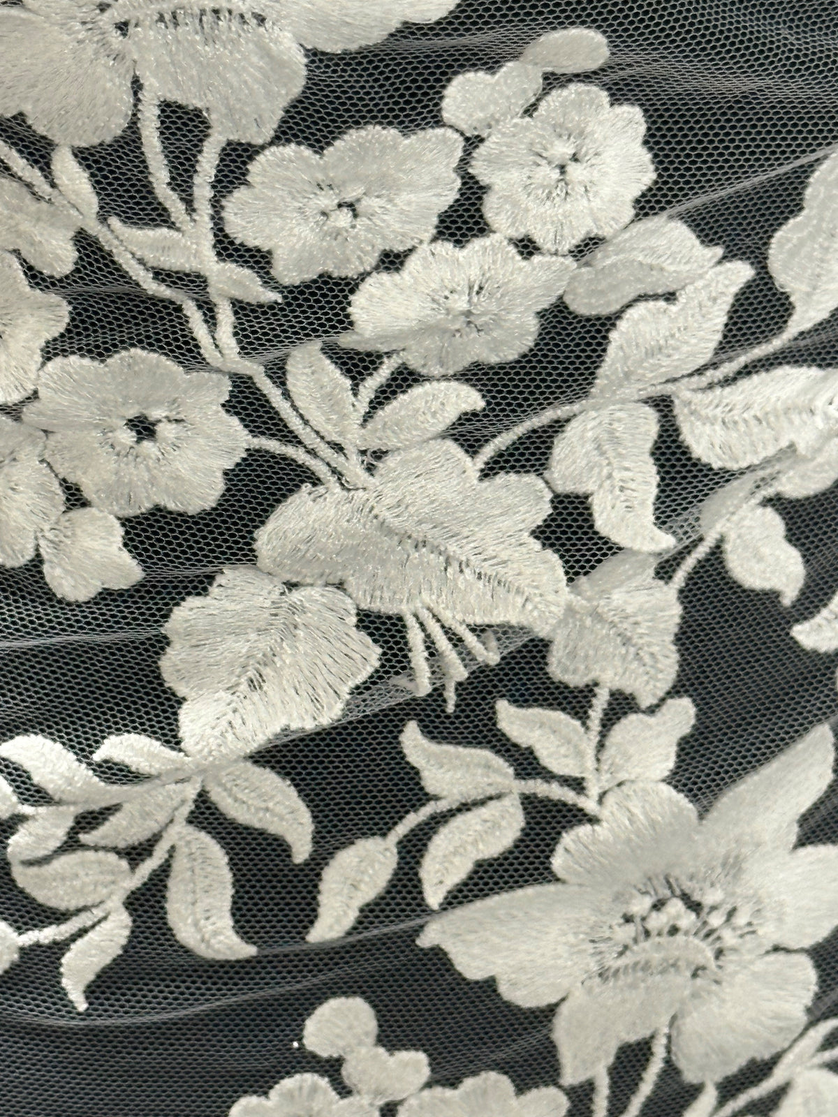 Ivory Embroidered Lace - Gamba