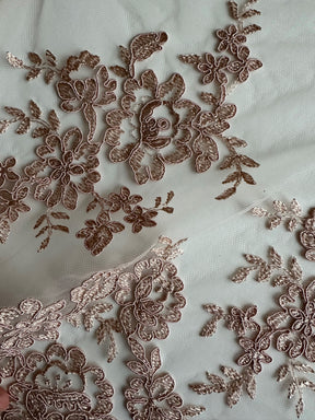 Dentelle cordée ivoire sans perles - Naomi (CF)