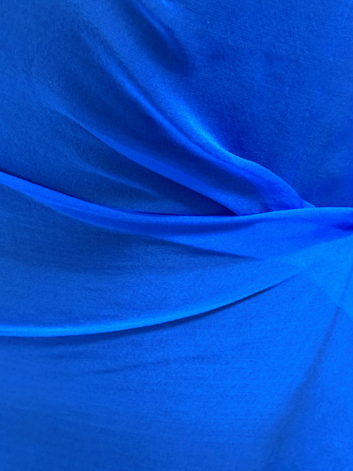 Mousseline de Soie Bleu Royal - Tempest