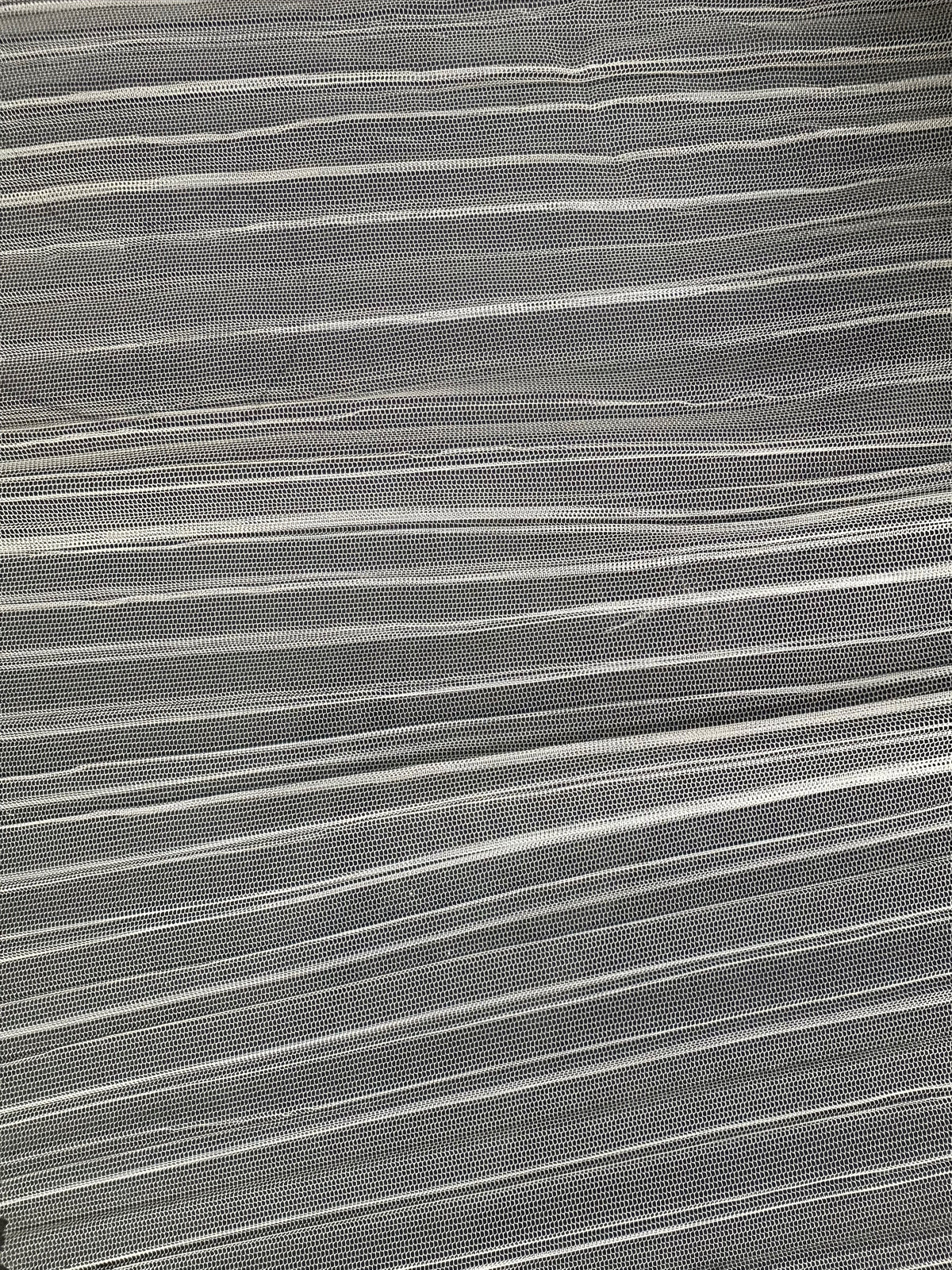 Organza de polyester plissé ivoire - Flirt (CF)