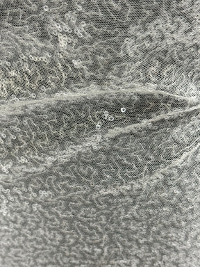 Ivory Sequinned Tulle - Lawful