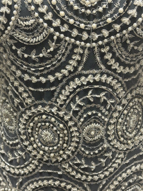 Dentelle perlée ivoire années 1920 - Attirante