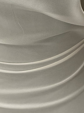 Tissu mousseline de polyester argenté – Serendipity