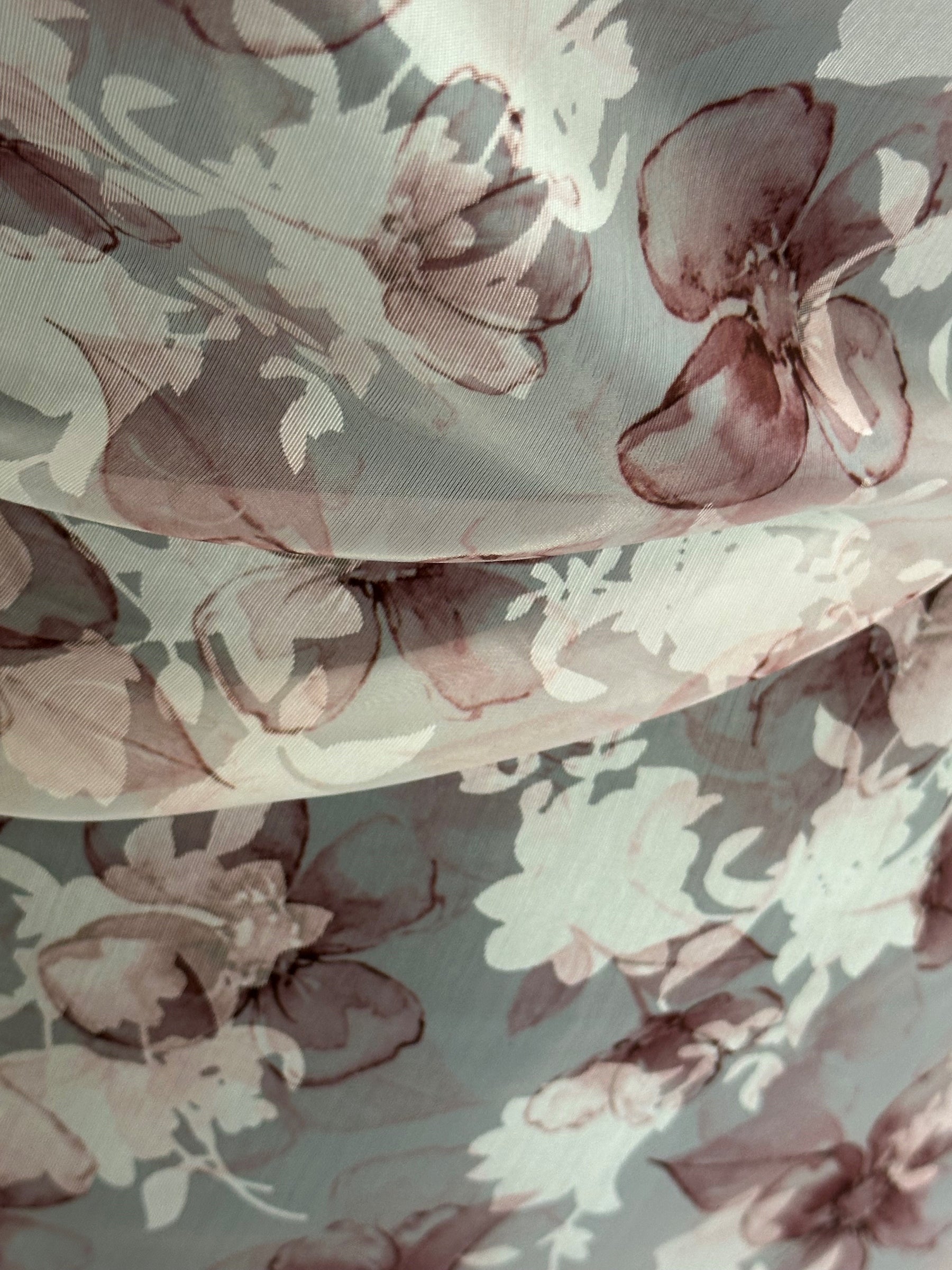 Pink Printed Organza -  Seville (CF)