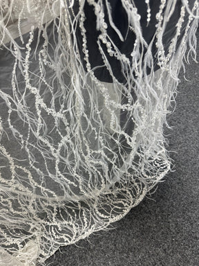 Dentelle de plumes ivoire - Ludmilla