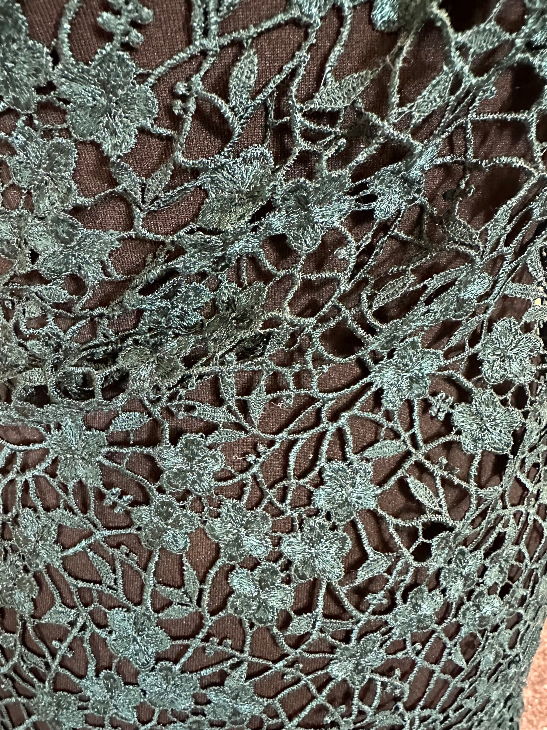 Dentelle Guipure Vert Foncé - Ebba