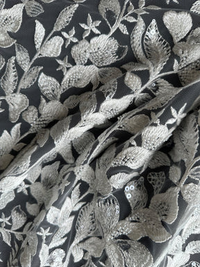 Dentelle brodée de perles ivoire - Cheney