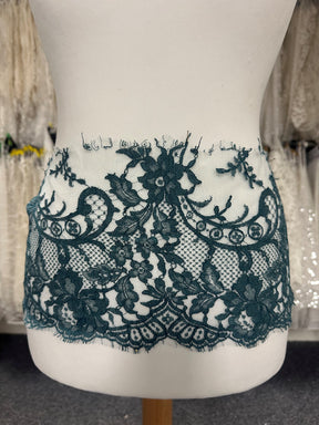 Bordure en dentelle vert émeraude - Kate