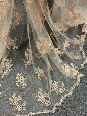 Dentelle cordée ivoire sans perles - Naomi (CF)