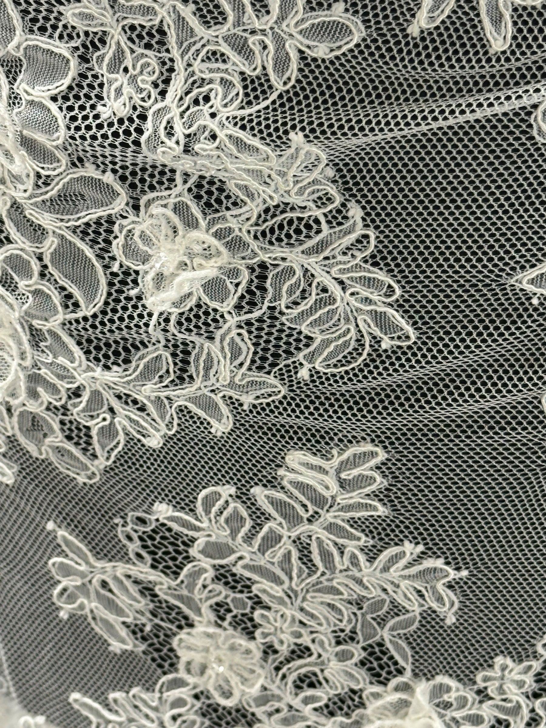 Ivory 3D Corded Raschel Lace - Clarke