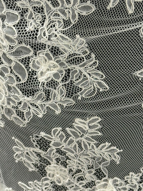 Ivory 3D Corded Raschel Lace - Clarke