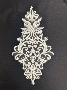 Applique en dentelle perlée ivoire - Zarf
