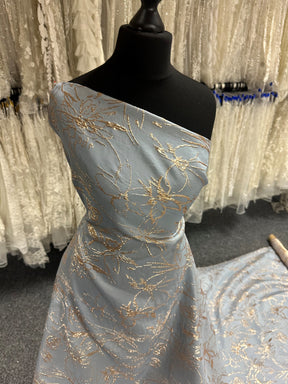 Brocart Jacquard Bleu Pâle - Calamité