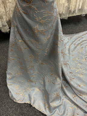 Brocart Jacquard Bleu Pâle - Calamité