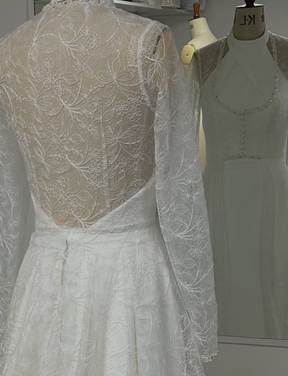 Dentelle brodée ivoire - Connie