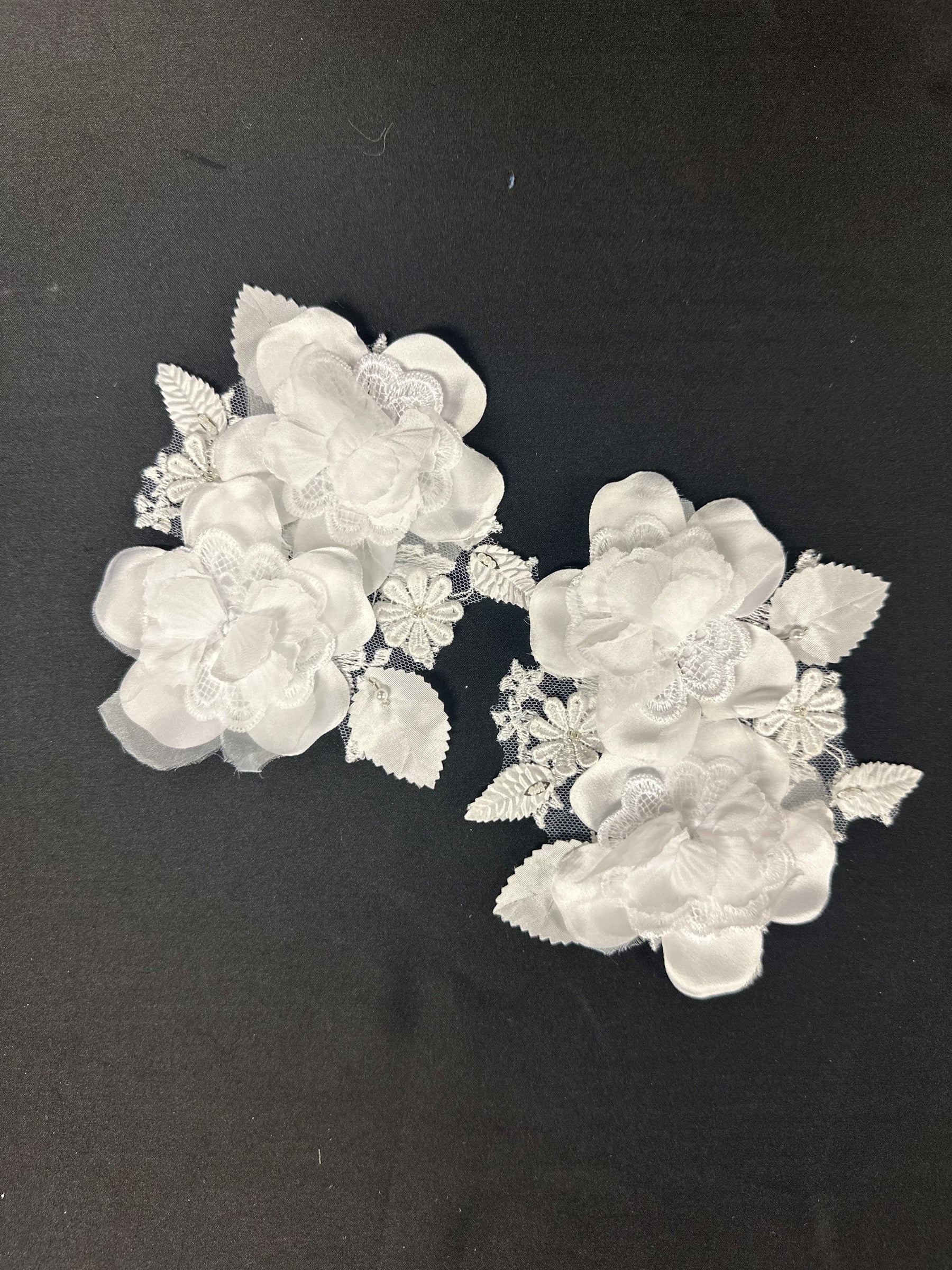 Appliques de dentelle 3D blanches - Julianne