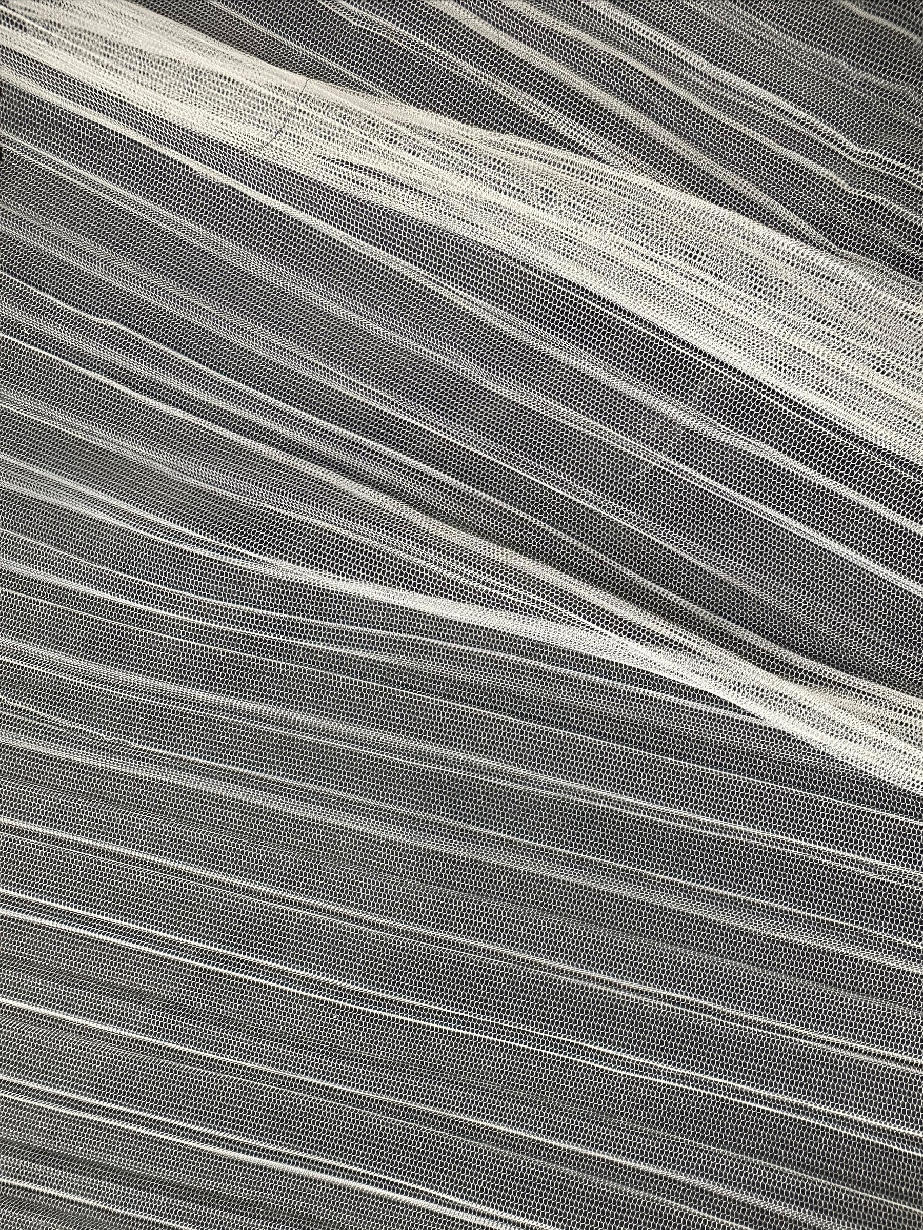 Organza de polyester plissé ivoire - Flirt (CF)