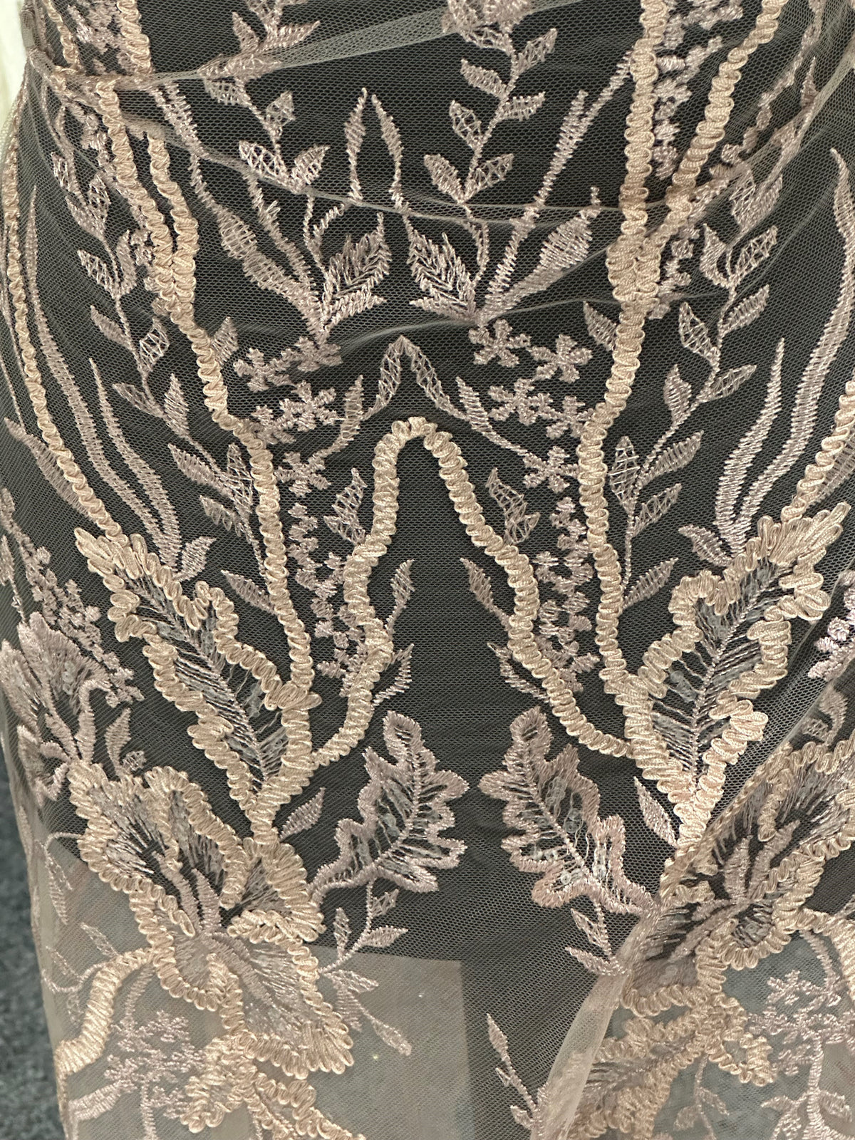 Dentelle brodée rose pâle - Bexley