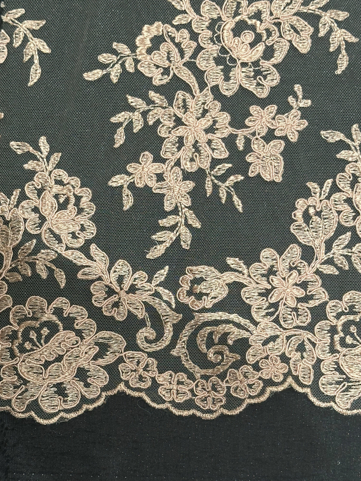 Dentelle cordée ivoire sans perles - Naomi (CF)