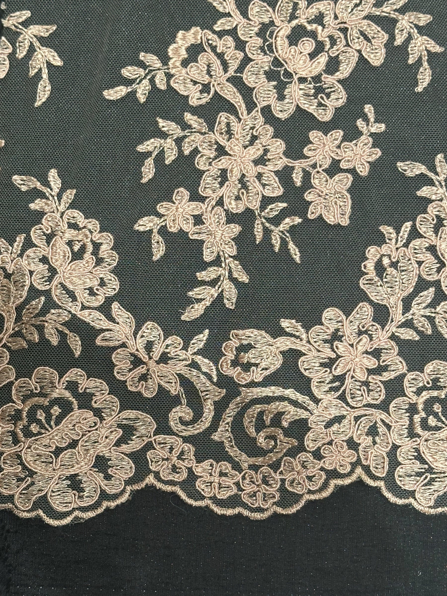 Dentelle cordée ivoire sans perles - Naomi (CF)