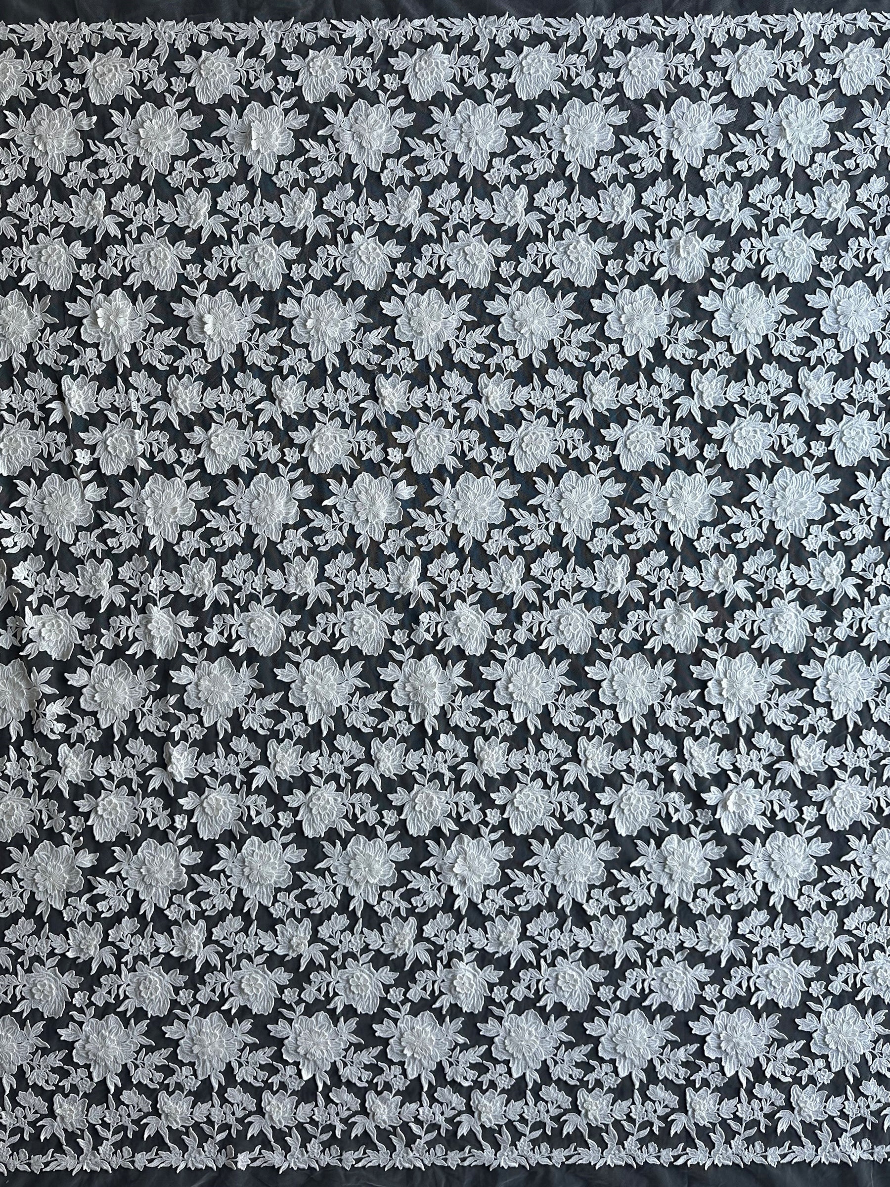 Dentelle brodée ivoire - Fonda