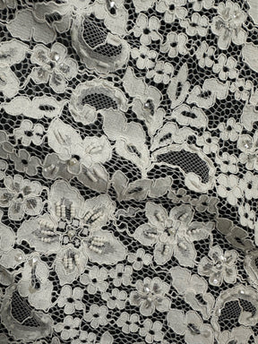 Dentelle ivoire perlée et cordée - Annabel (CF)