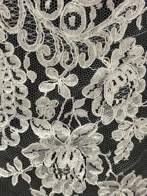 Ivory Corded Chantilly Lace - Zaya