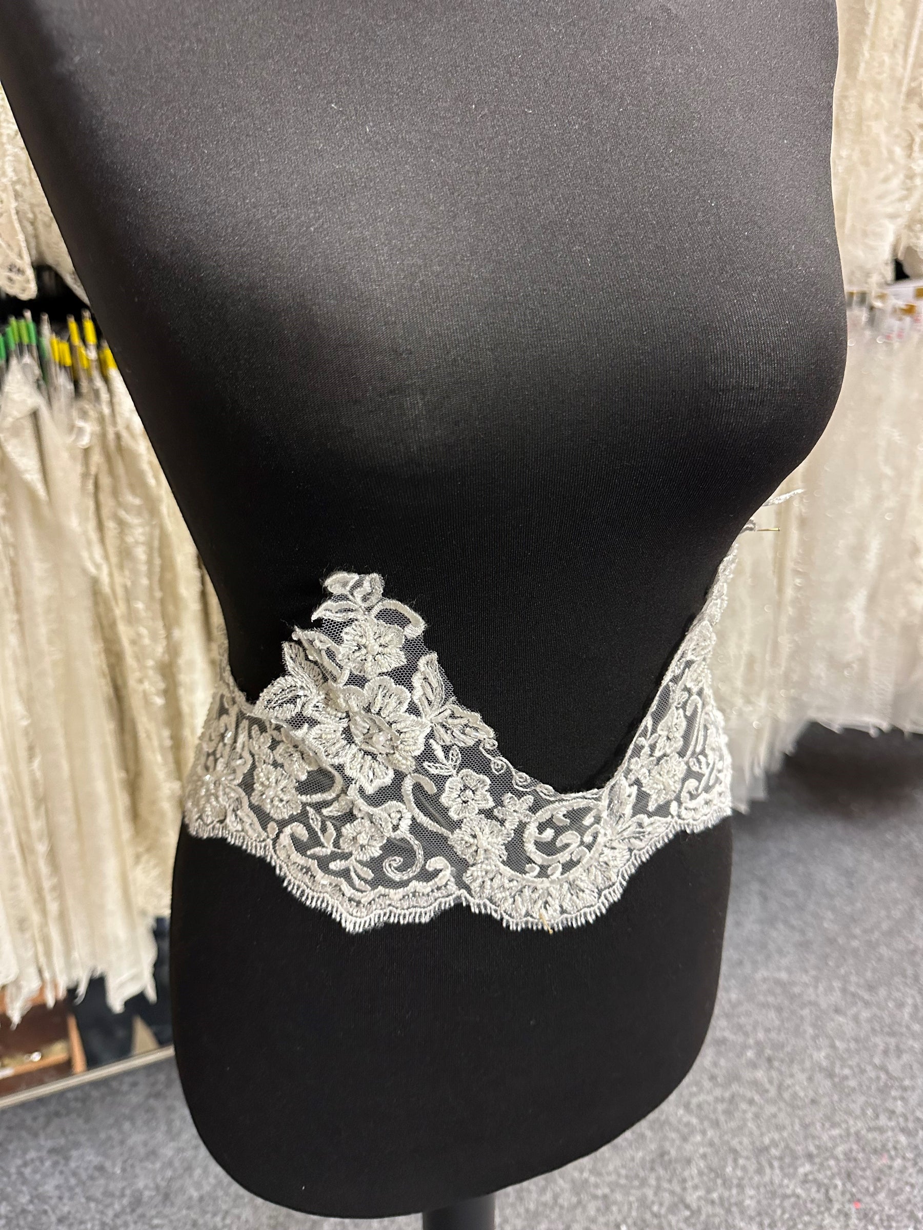Bordure en dentelle à sequins ivoire - Anecdotes