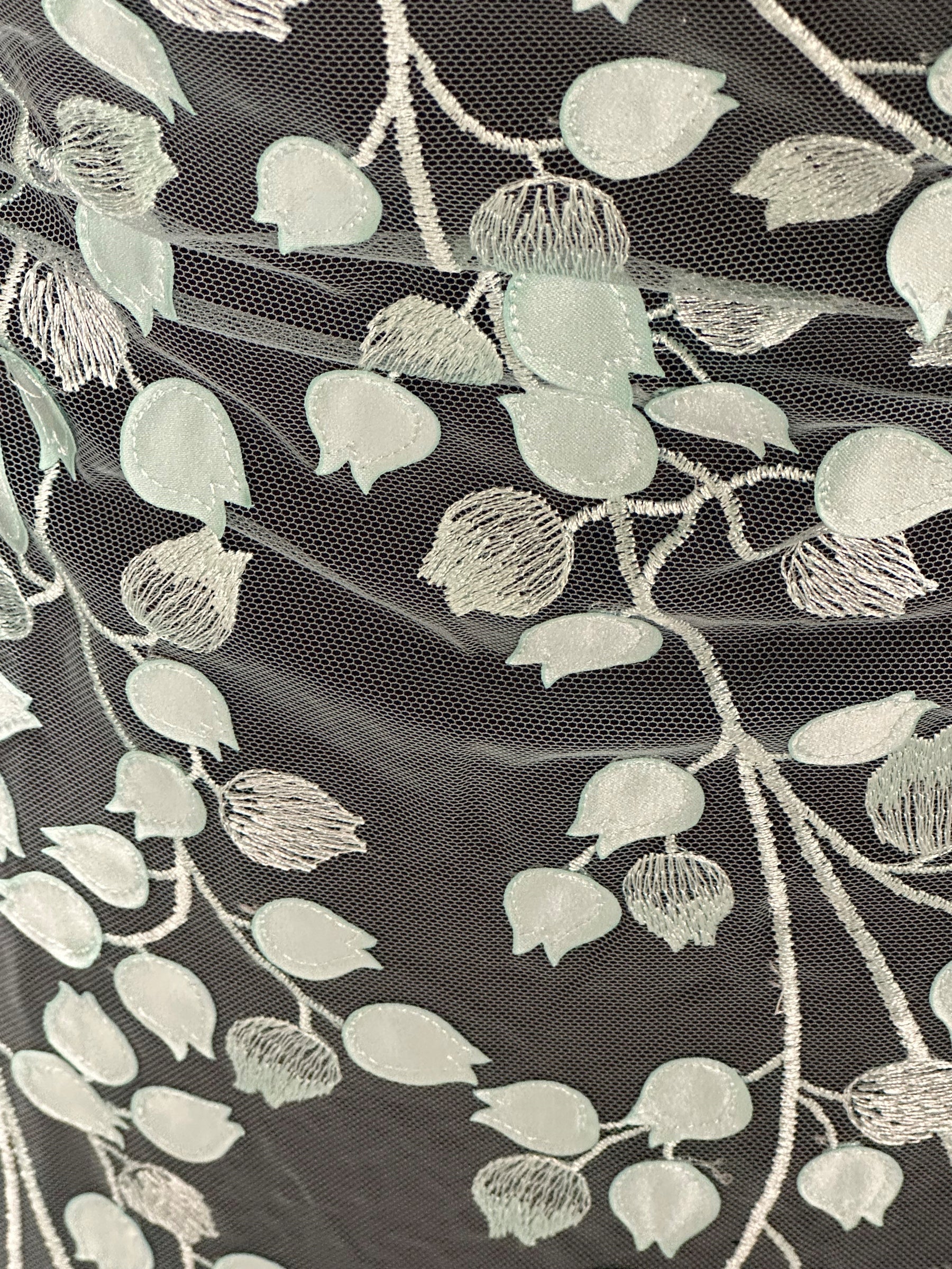 Dentelle brodée 3D Aqua - EB5034