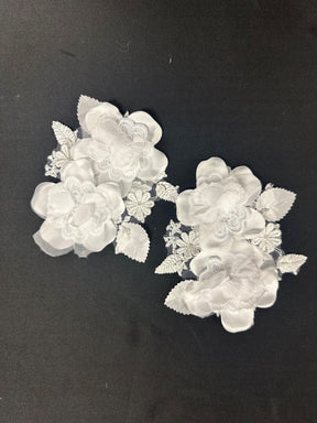 Appliques de dentelle 3D ivoire - Julianne