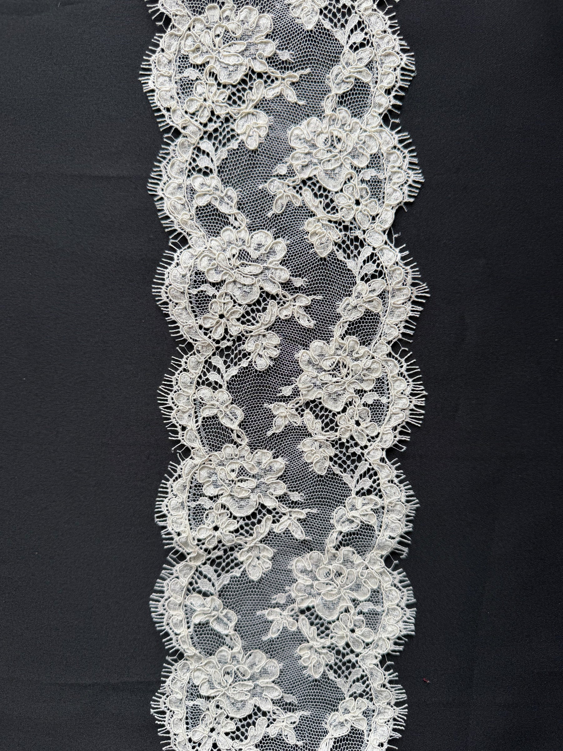 Bordure de dentelle Chantilly ivoire - Danu