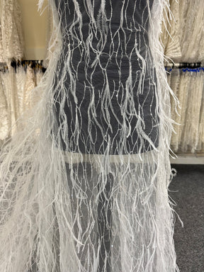 Dentelle de plumes ivoire - Azzurra