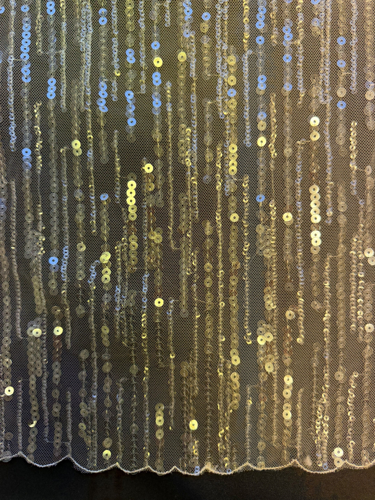 Dentelle à paillettes ivoire - EB3016