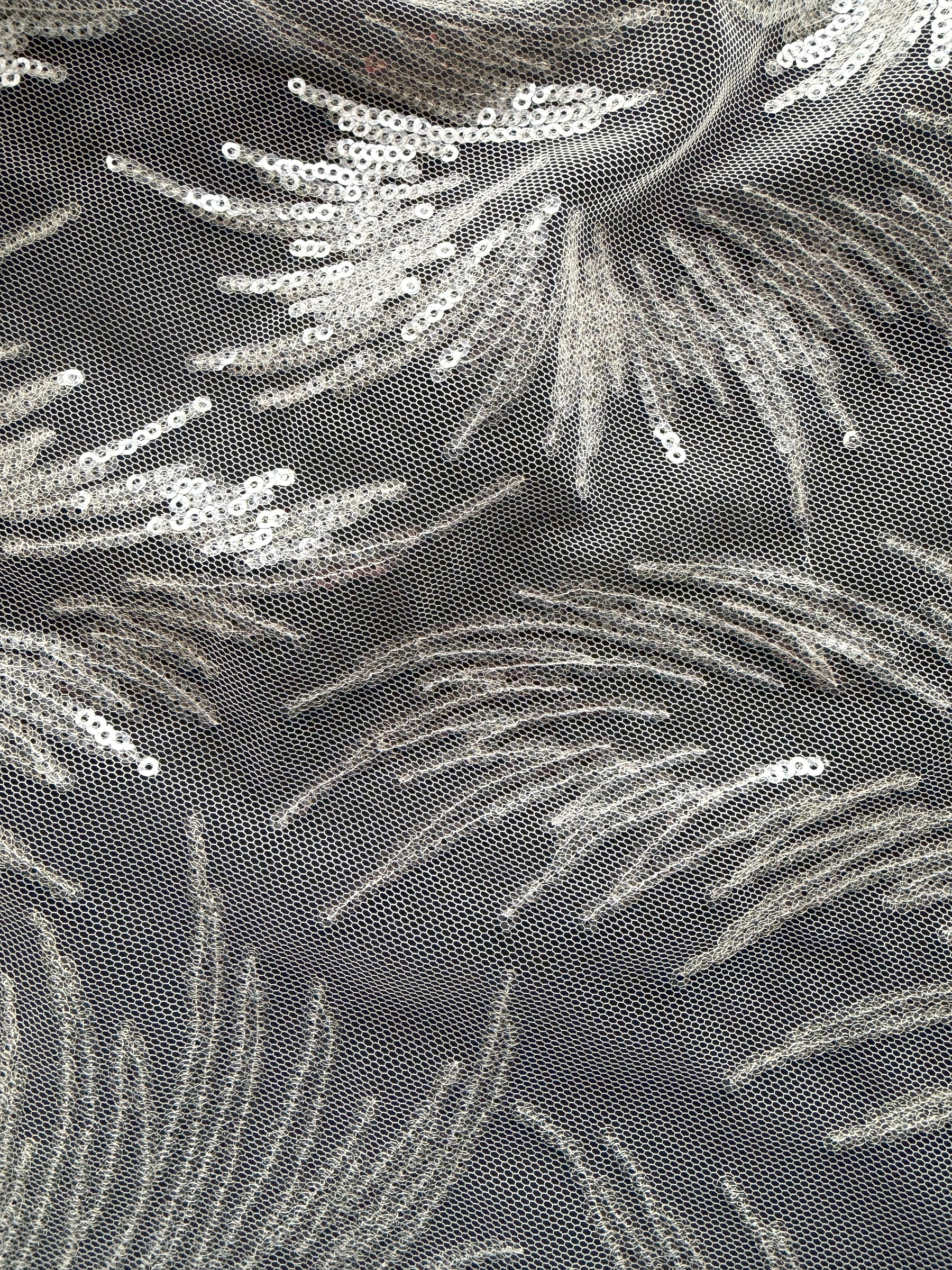 Dentelle à paillettes ivoire - EB3031
