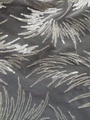 Dentelle à paillettes ivoire - EB3031