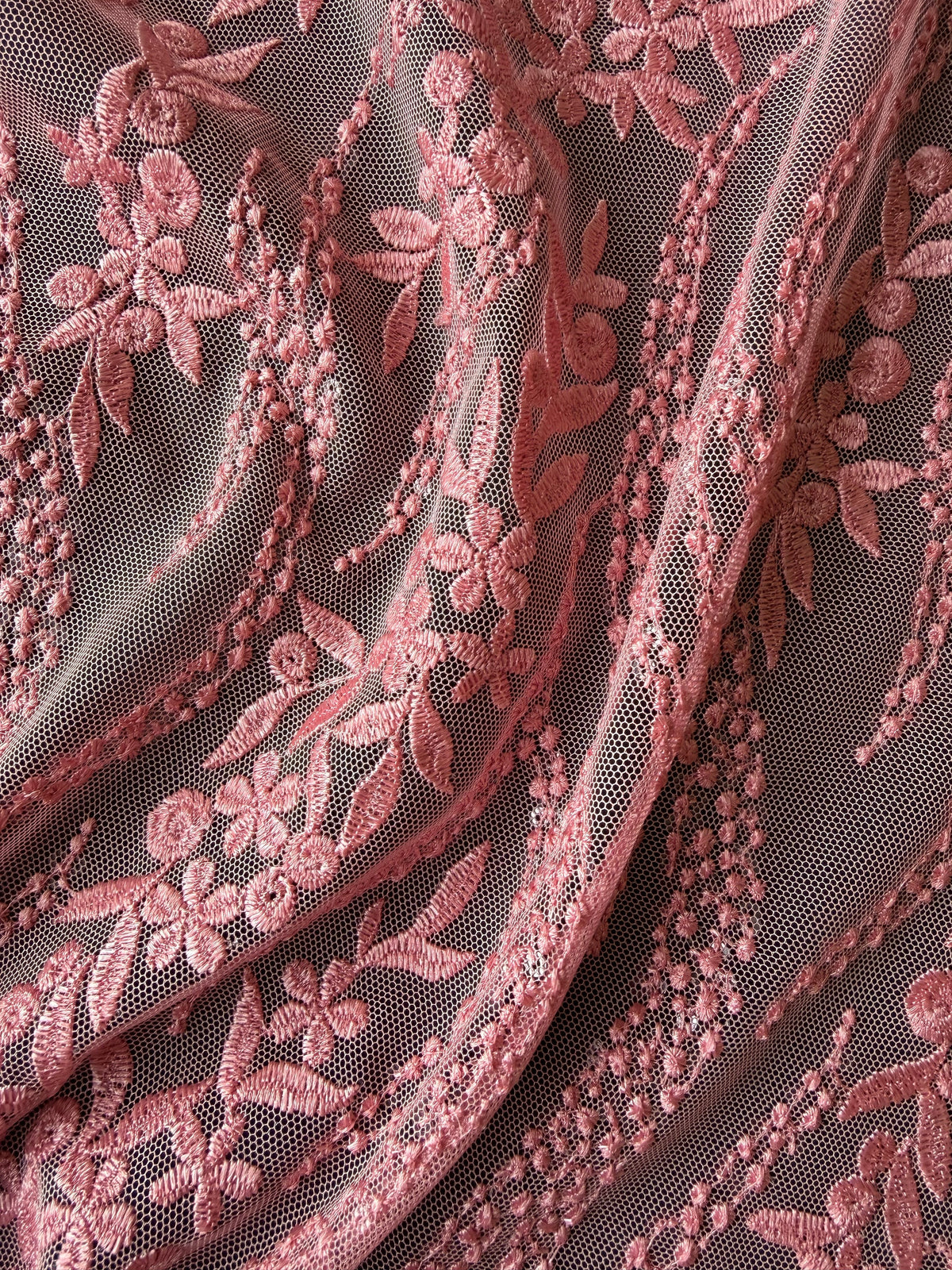 Dentelle à paillettes roses - EB3051