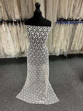 Dentelle guipure ivoire à paillettes - Izzy