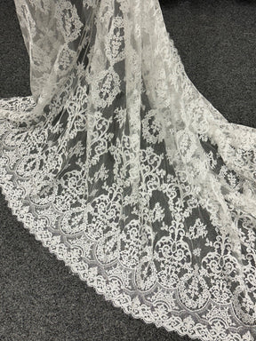 Ivory Corded Chantilly Lace - Raleigh