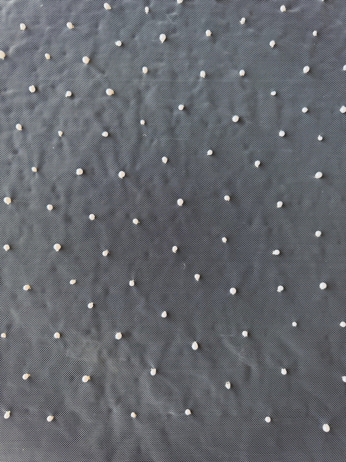 Tulle ivoire perlé - EB1071