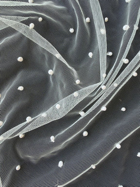 Tulle ivoire perlé - EB1071