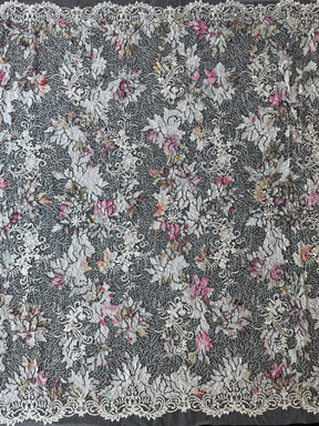 Tulle imprimé à sequins ivoire – EB3010