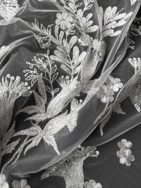 Dentelle brodée de sequins ivoire - EB3028