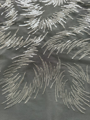 Dentelle à paillettes ivoire - EB3031
