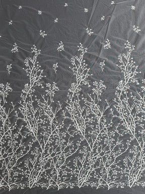 Dentelle brodée de sequins ivoire - EB3043