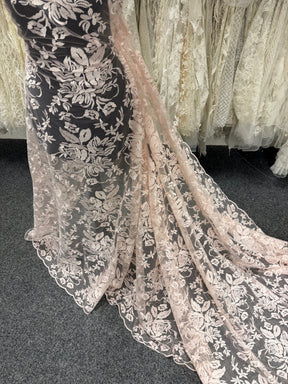 Dentelle brodée rose pâle – EB5018