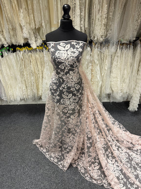 Dentelle brodée rose pâle – EB5018