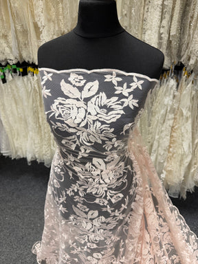 Dentelle brodée rose pâle – EB5018